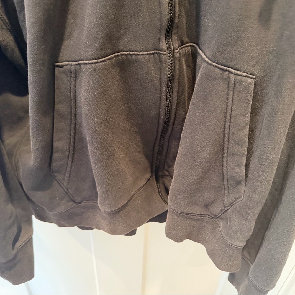 Nike Black Full Zip Hoodie Fleece Lined Swoosh Logo | XL - Picture 3 of 9